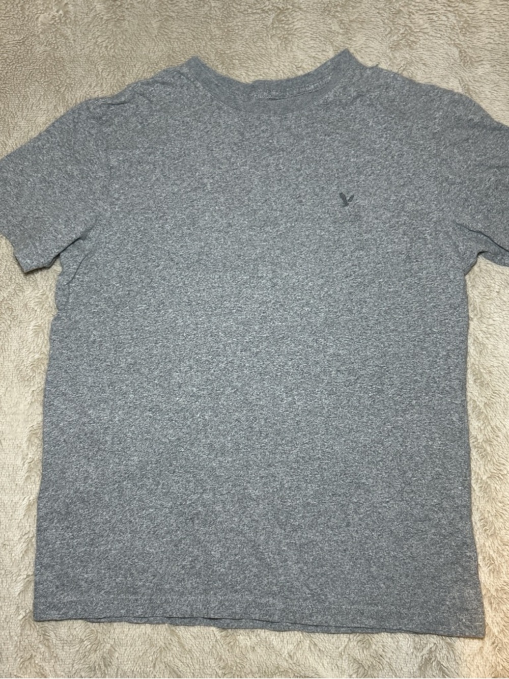 American Eagle Outfitters Heather Gray Short-Sleeve Crew Tee